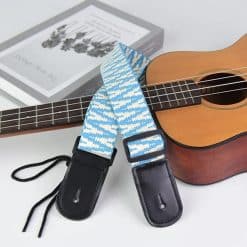 Correa de Ukulele Gráfico en Azul Cielo