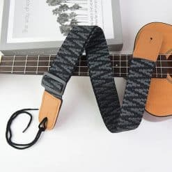 Correa de Ukulele Gráfica en Negro y Gris