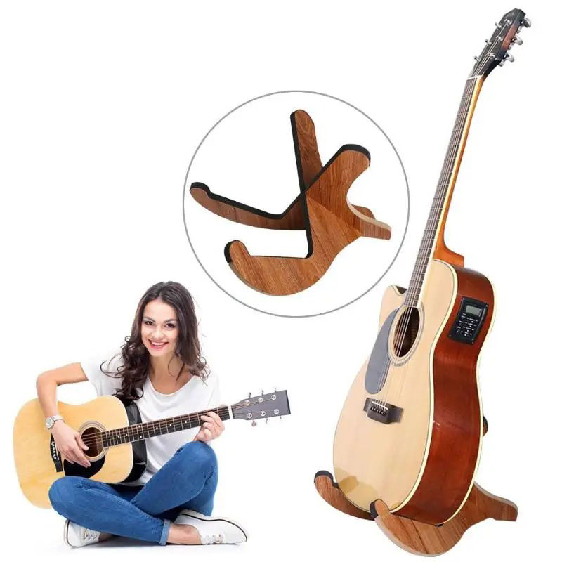 Soporte de Guitarra de Madera - Diseño en Forma de X