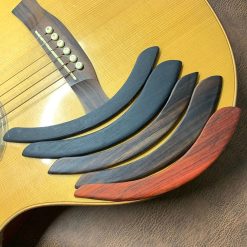 Avant Accoudoir Guitare Acoustique en Bois, Repose-bras Ergonomique pour Guitare Folk et Classique (PalissandreÉbène)