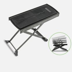 Avant Repose-pied Guitare Métallique Pliable - 5 Niveaux de Réglage