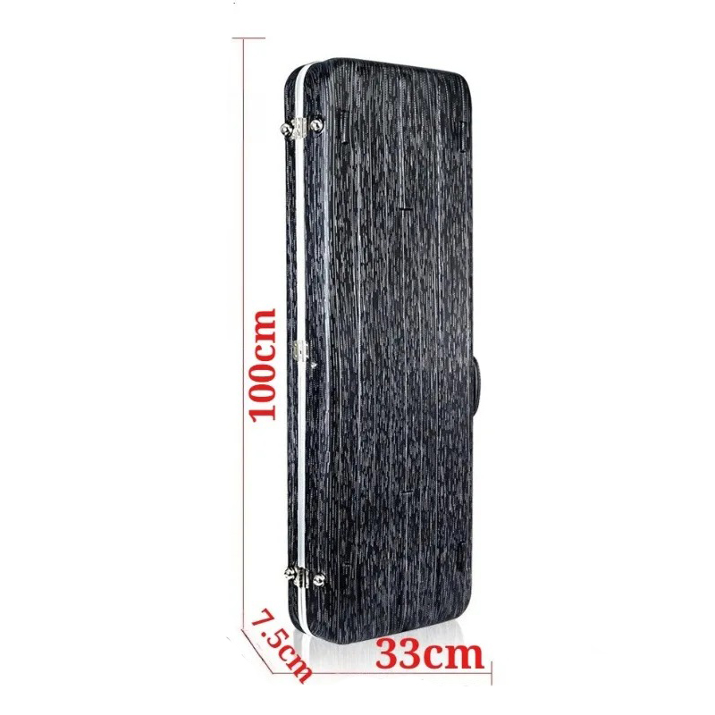 Dimensions Étui Guitare Électrique Rigide Hardshell Case, Coque ABS pour Stratocaster et Telecaster, Intérieur Peluche