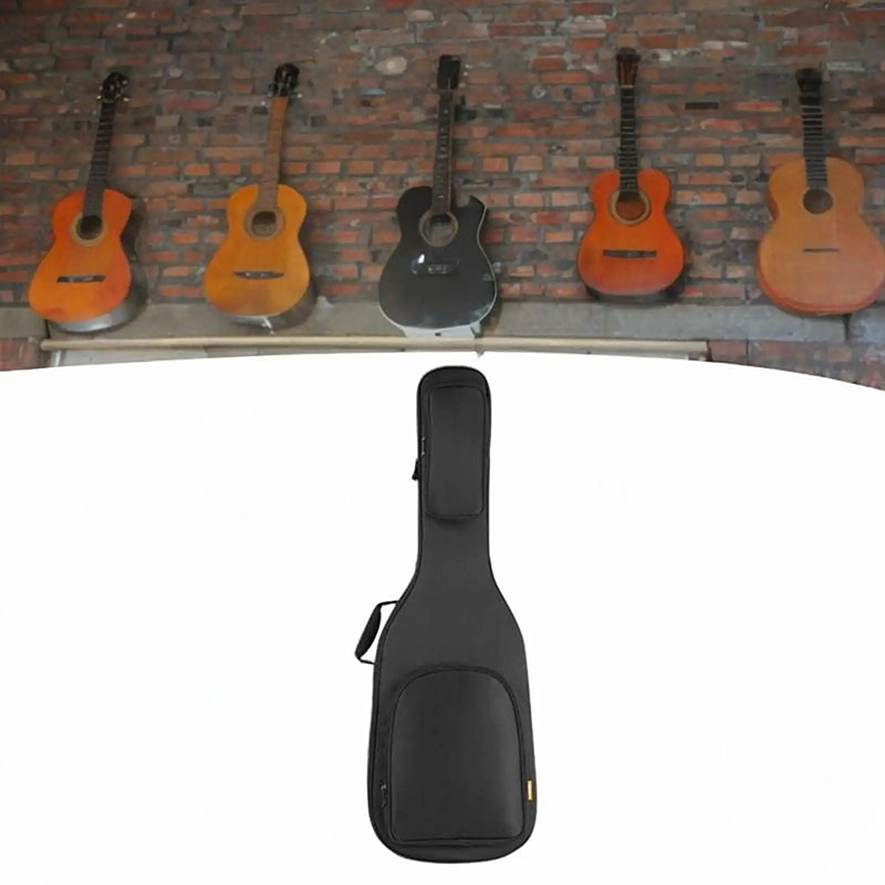 Housse Guitare Acoustique - Rembourrée 41-42 Pouces, Gig Bag Noire avec Support de Manche