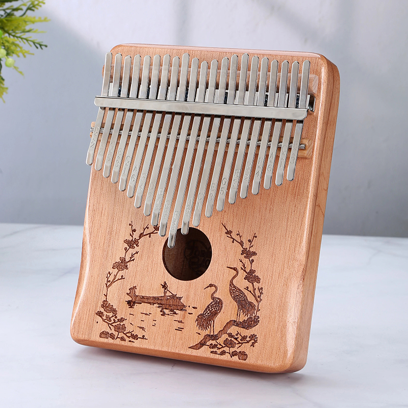 Kalimba 17 Lames en Bois Sculpté Collection “Mélodies de la Forêt” Modele 4