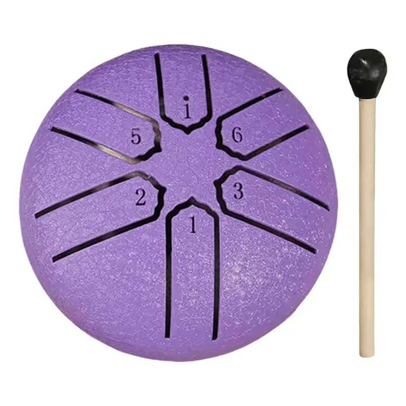 Mini Tongue Drum 6 Notes - Tambour Mélodique ZenTone Couleur Violet