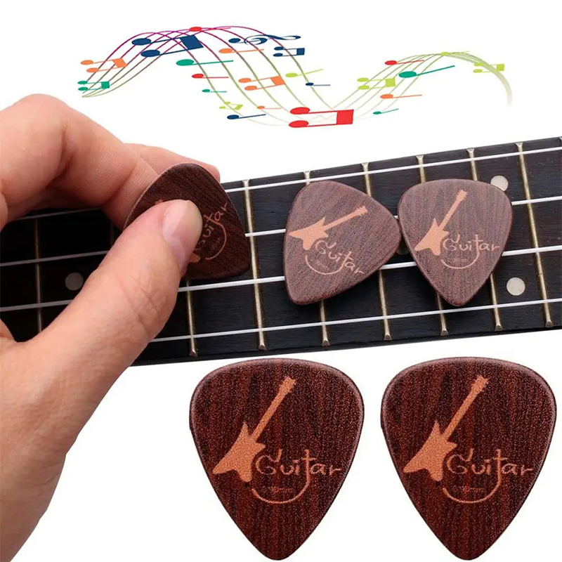 Plectres Bois Gravés Nature Sonore - Lot de - 5 médiators !