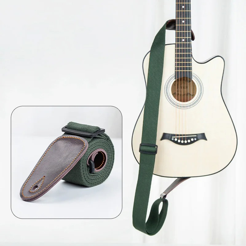 Sangle de Guitare Classique - Vert Forêt Profonde