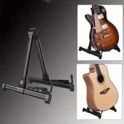 Stand Guitare Universel Pliable, Support A-Frame pour Guitare Acoustique, Électrique, Basse, Ukulélé, Violon