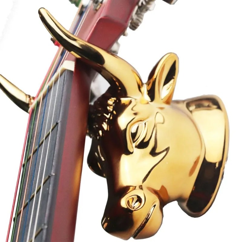 Support Mural Guitare Taureau Doré Prestige