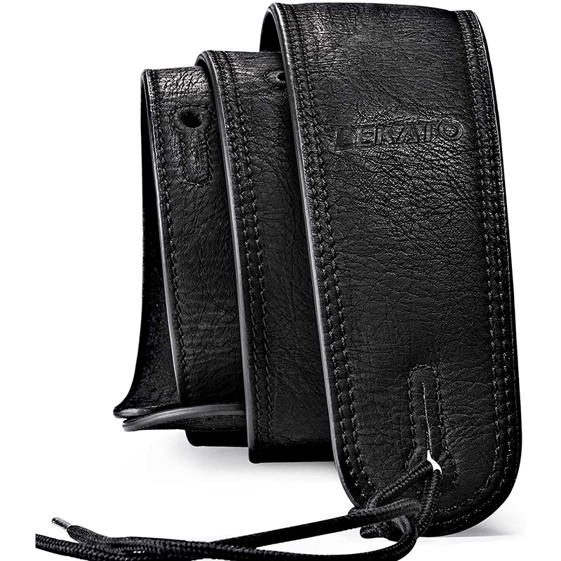 Détails Sangle de guitare en cuir de 6.35 cm de large