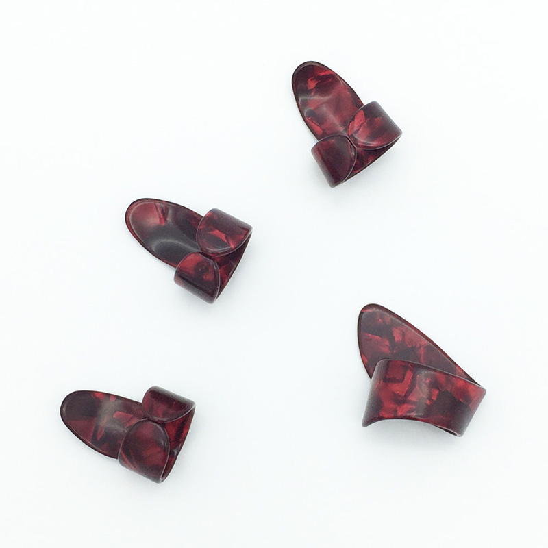 Ensemble de 4 médiators médiator pour + 3 médiators 3 doigts - couleur rouge