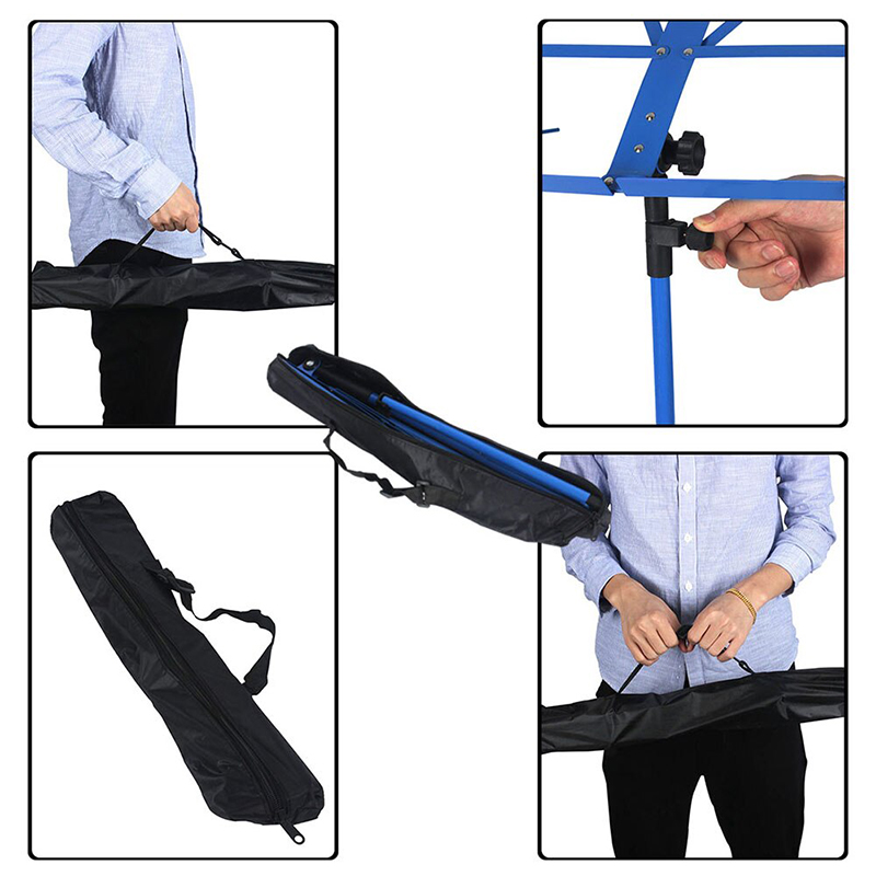 Pupitre guitare pliable en acier inoxydable réglable - avec sac de transport - 2 modèles au choix