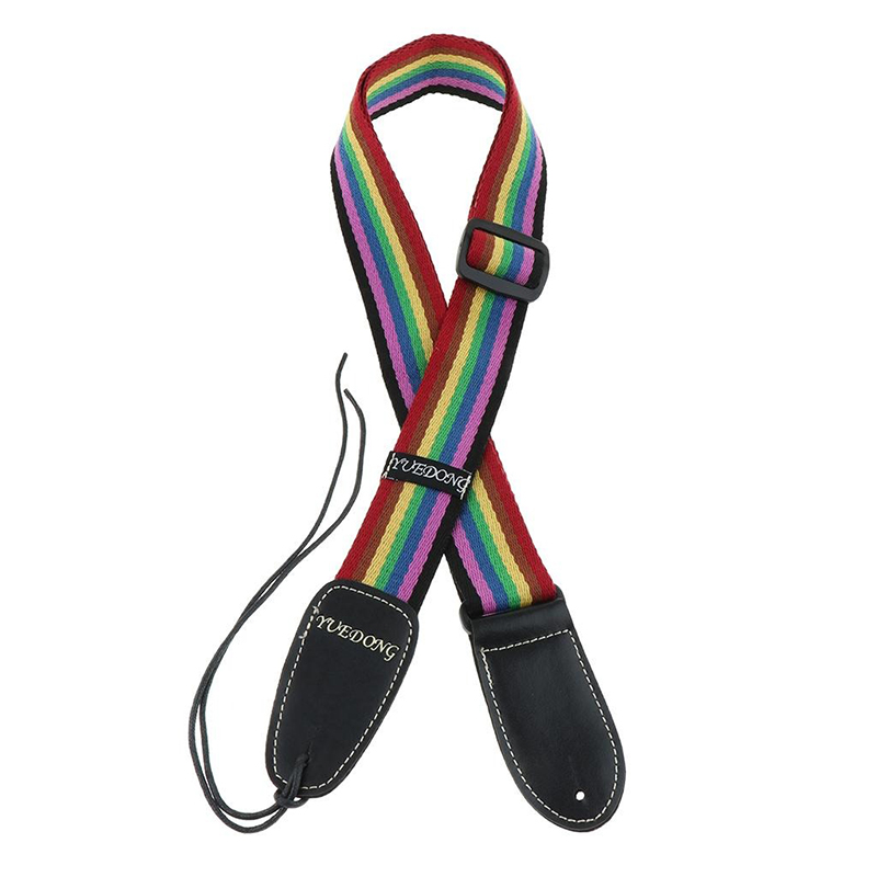Sangle de Ukulele en coton couleur arc en ciel
