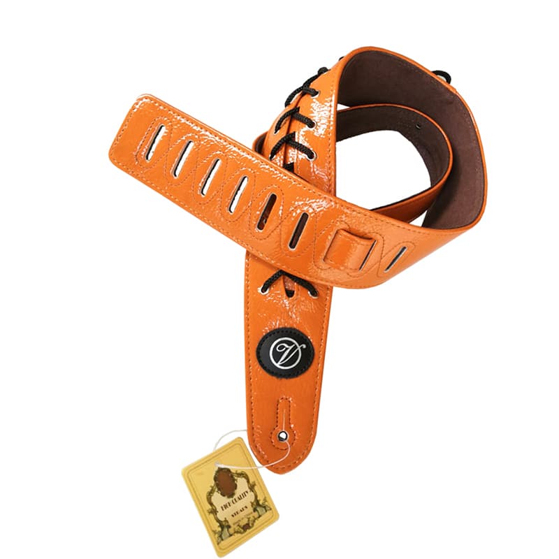 Sangle guitare électrique en cuir et à lacets
