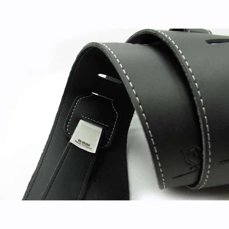 Sangle très large en cuir noir vue arrière