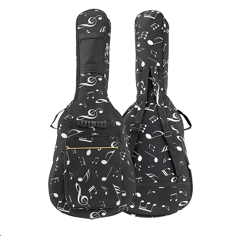 détails Housse guitare Design notes de musique