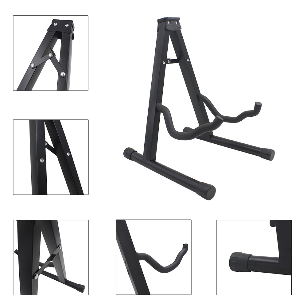 détails porte guitare trépied pilant pour guitare - 4 couleurs au choix