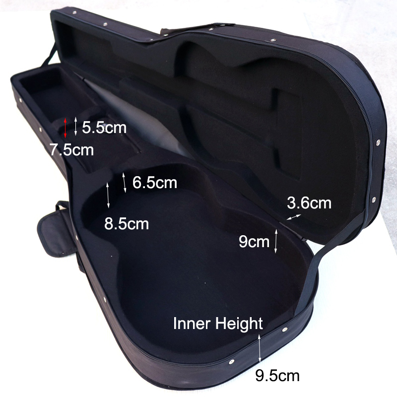 dimensions de l'étui rigide pour guitare accoustique