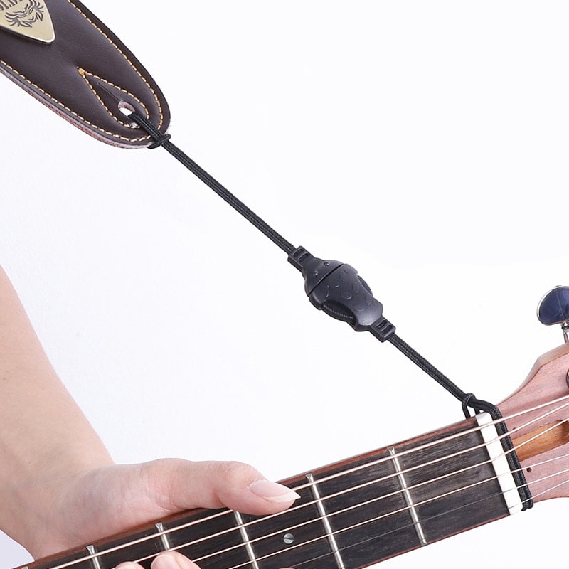 Support de sangle guitare noir