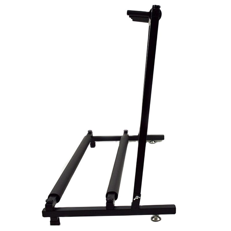 vue côté du stand guitare Présentoir universel multiple - pour guitatres et basses