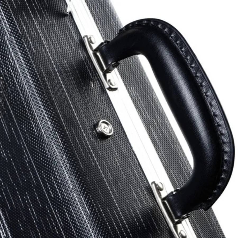 Poignée Pieds Étui Guitare Électrique Rigide Hardshell Case, Coque ABS pour Stratocaster et Telecaster, Intérieur Peluche